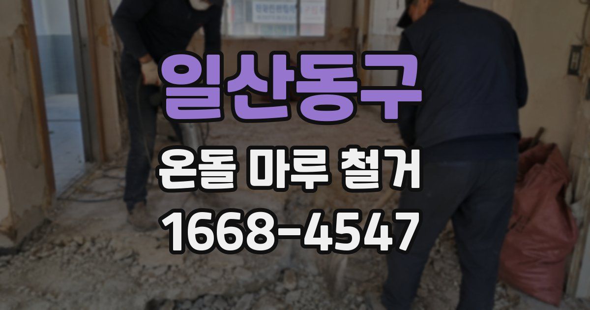 일산동구 온돌 마루 철거