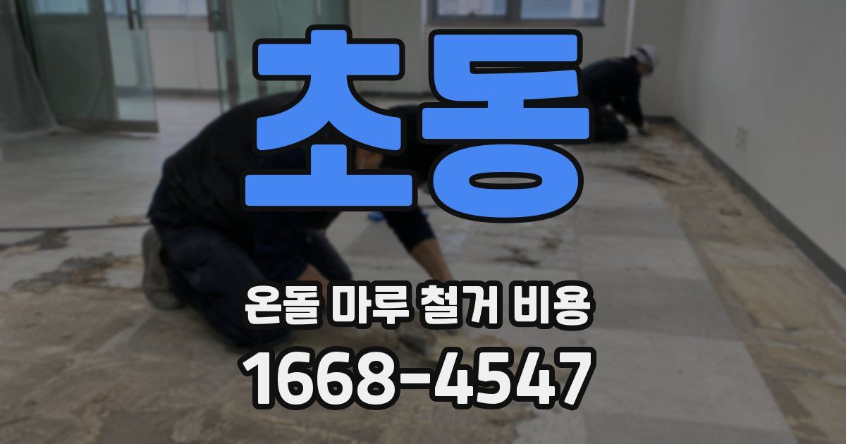 초동 온돌 마루 철거 비용