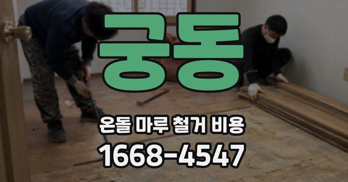 궁동 온돌 마루 철거 비용