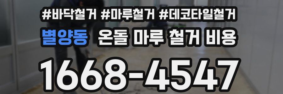 별양동 온돌 마루 철거 비용