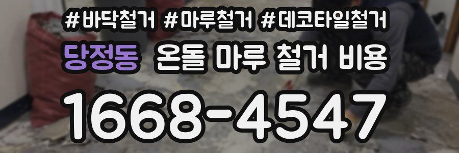 당정동 온돌 마루 철거 비용