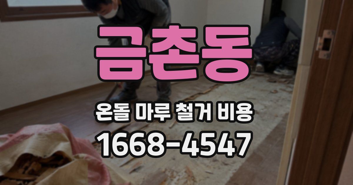 금촌동 온돌 마루 철거 비용