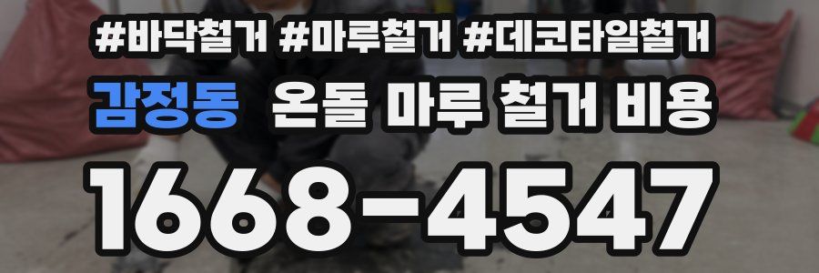 감정동 온돌 마루 철거 비용