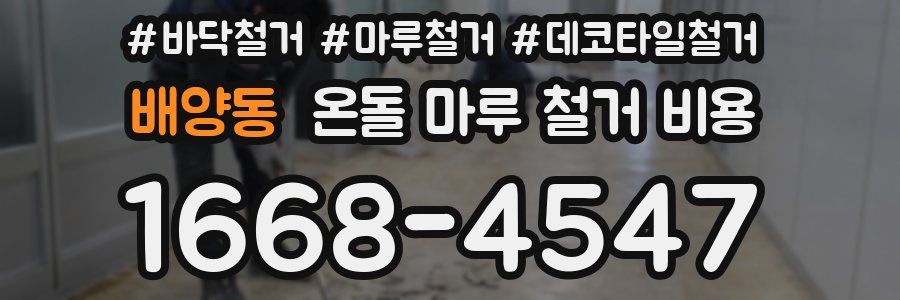 배양동 온돌 마루 철거 비용