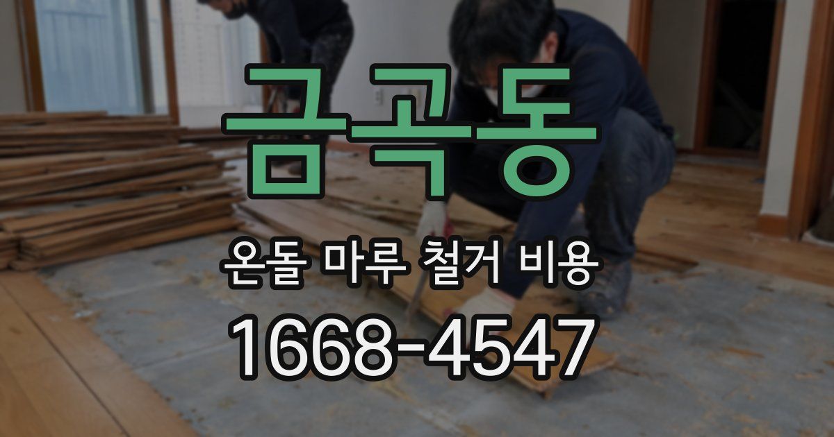 금곡동 온돌 마루 철거 비용