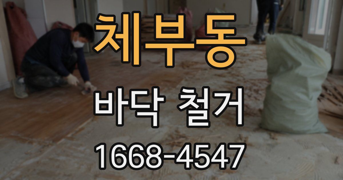 체부동 바닥 철거