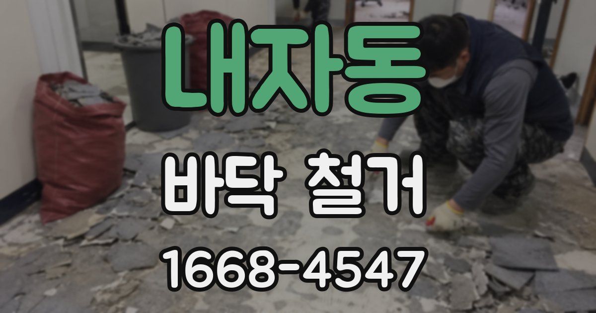 내자동 바닥 철거
