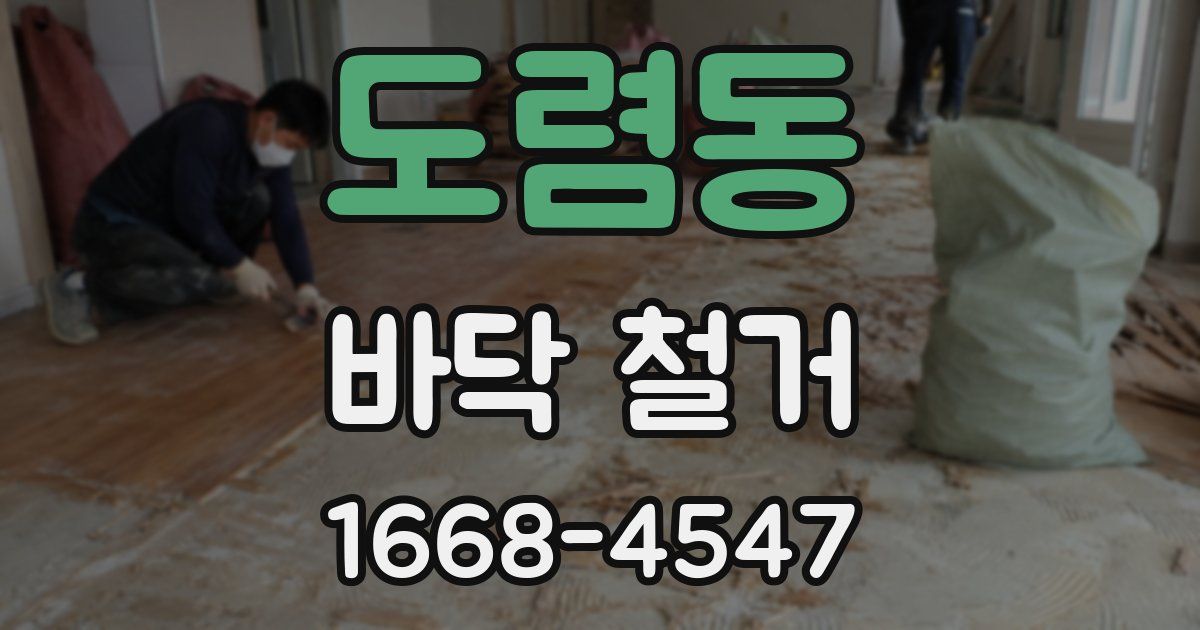 도렴동 바닥 철거