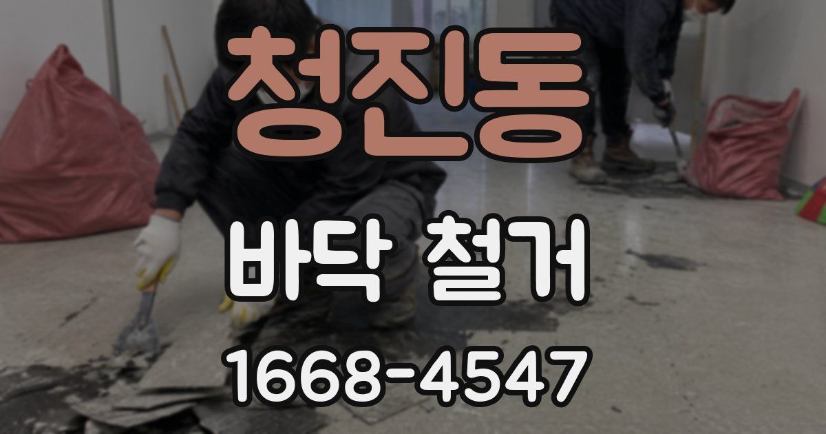 청진동 바닥 철거