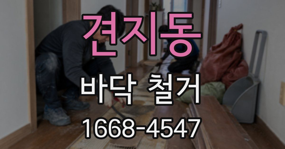 견지동 바닥 철거