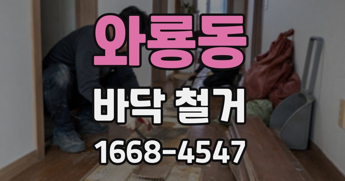 와룡동 바닥 철거
