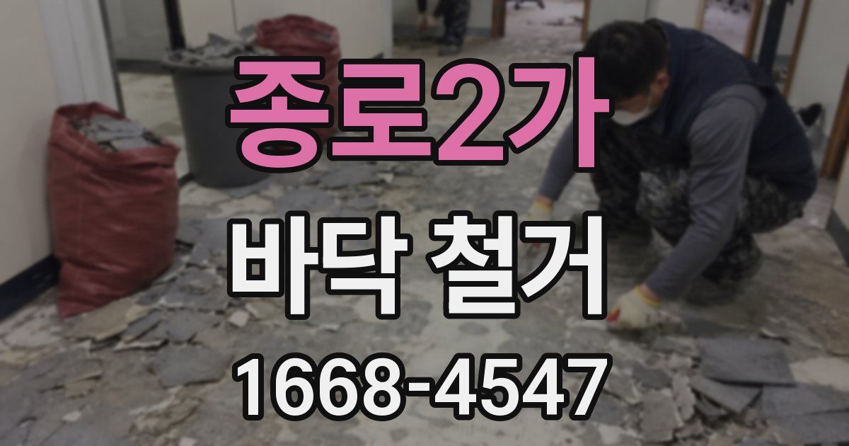 종로2가 바닥 철거