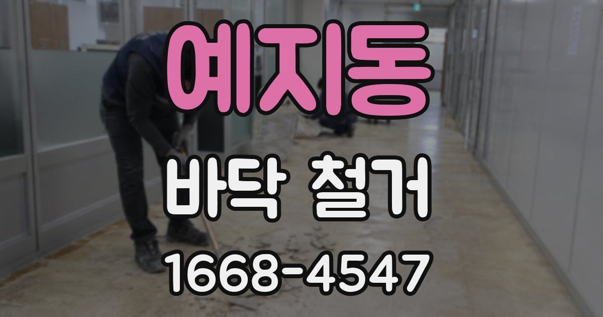 예지동 바닥 철거
