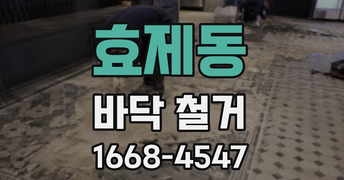 효제동 바닥 철거