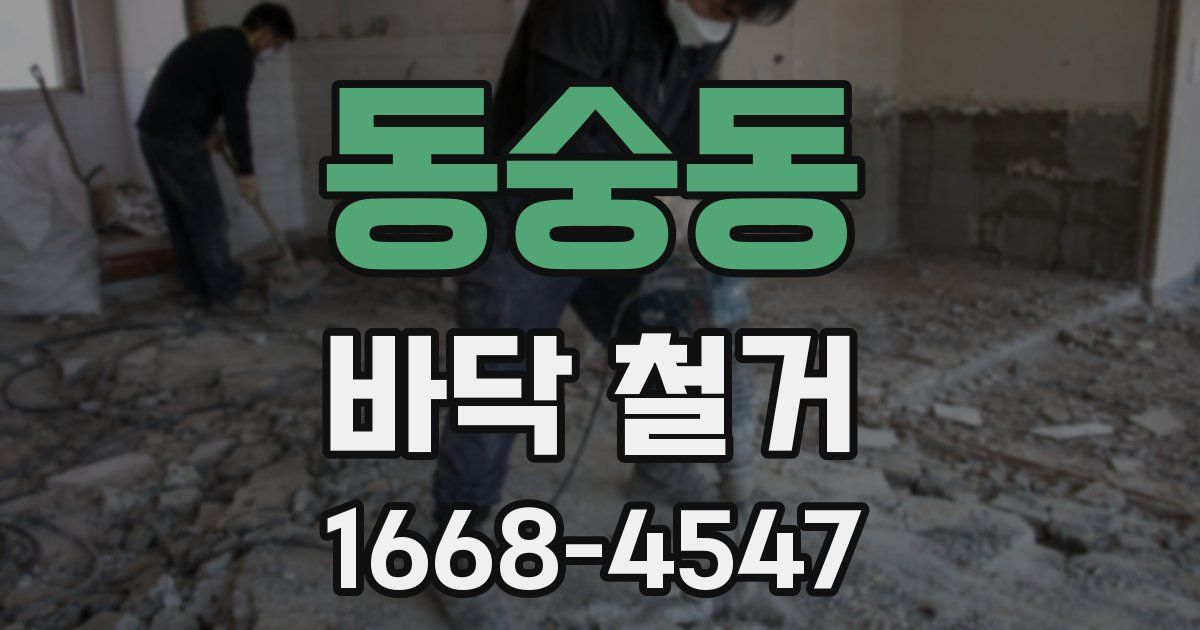 동숭동 바닥 철거