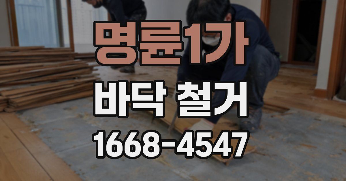 명륜1가 바닥 철거