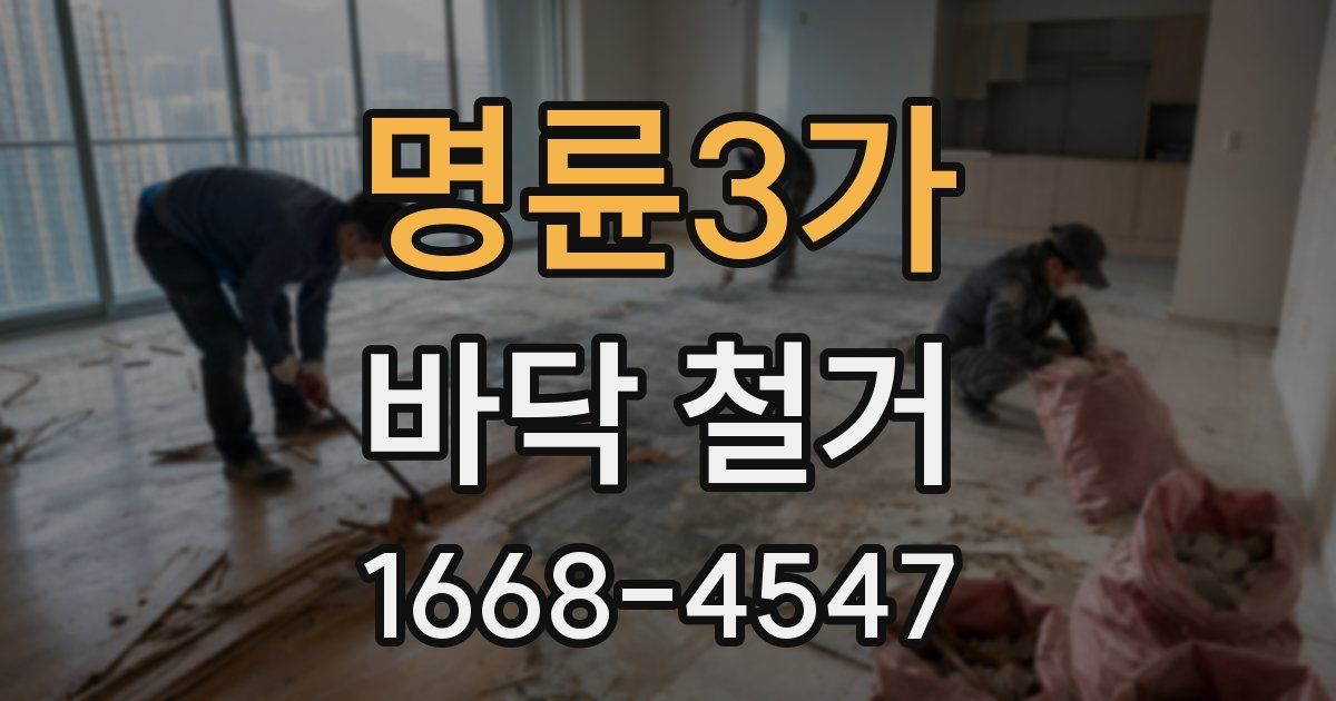 명륜3가 바닥 철거