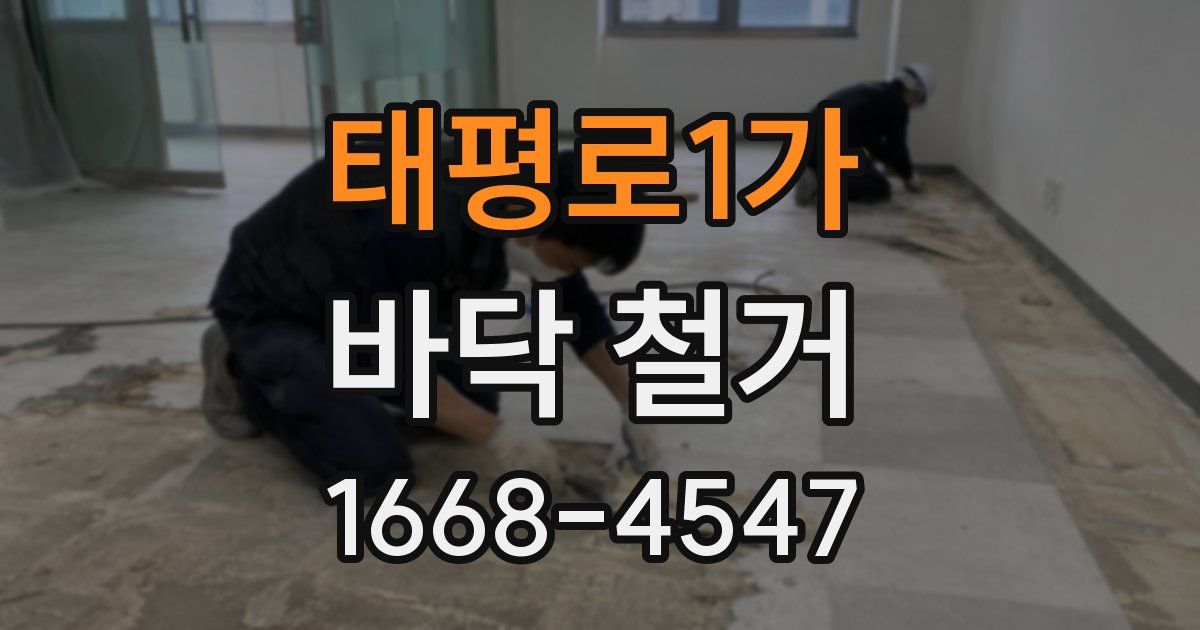 태평로1가 바닥 철거
