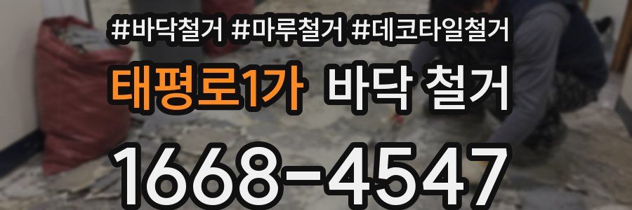태평로1가 바닥 철거