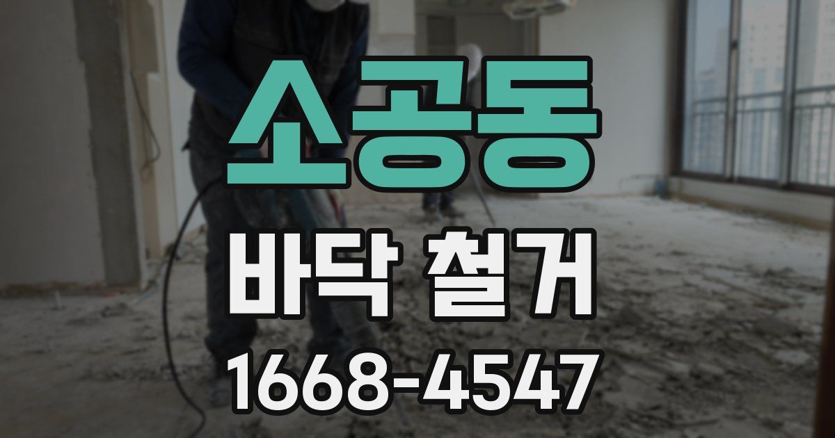 소공동 바닥 철거