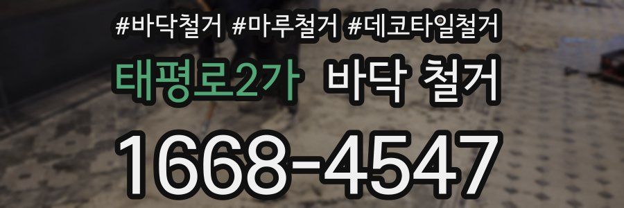 태평로2가 바닥 철거