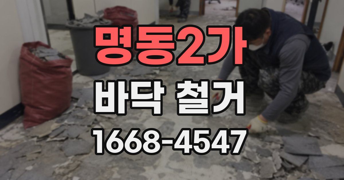 명동2가 바닥 철거