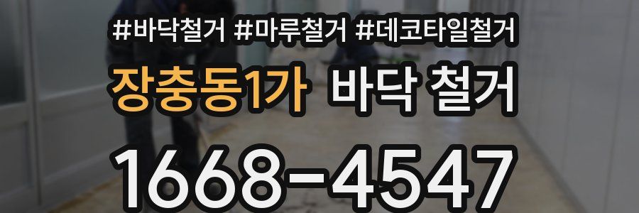 장충동1가 바닥 철거