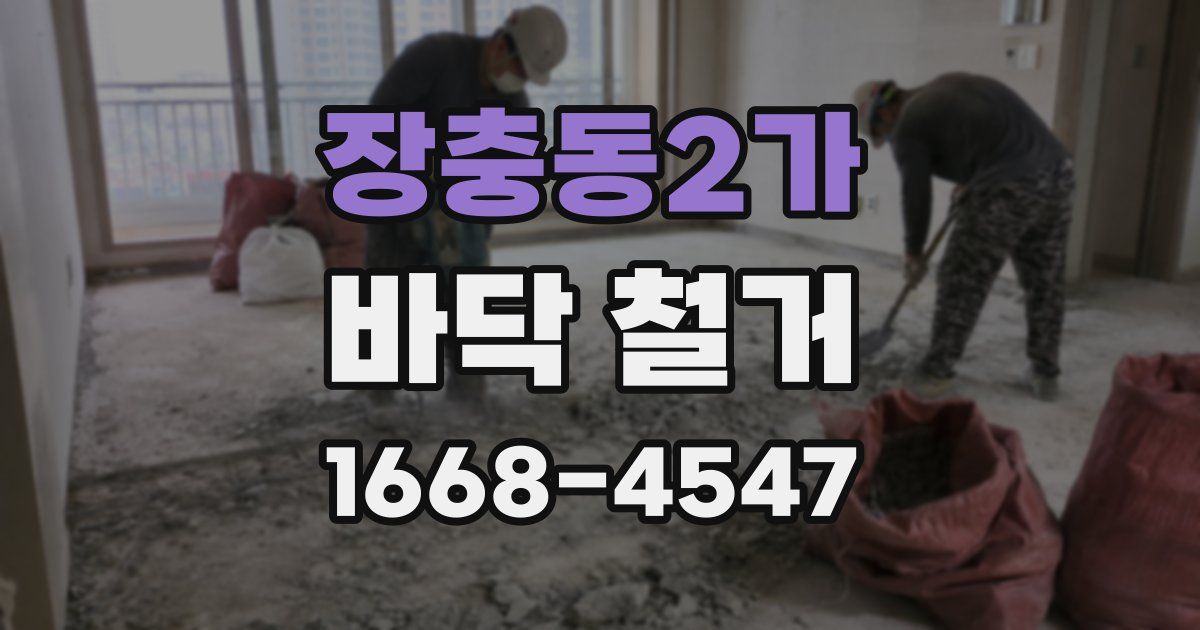 장충동2가 바닥 철거