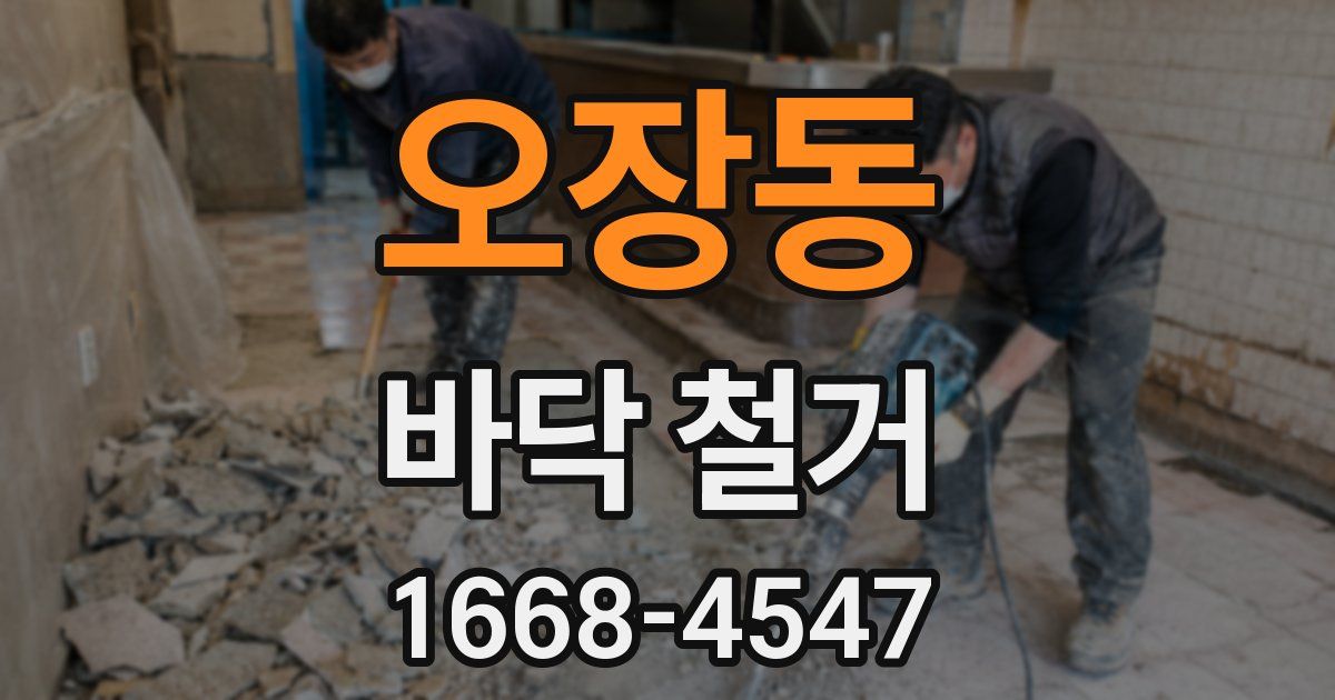 오장동 바닥 철거