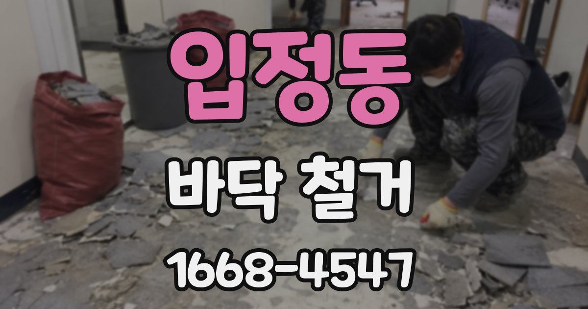 입정동 바닥 철거