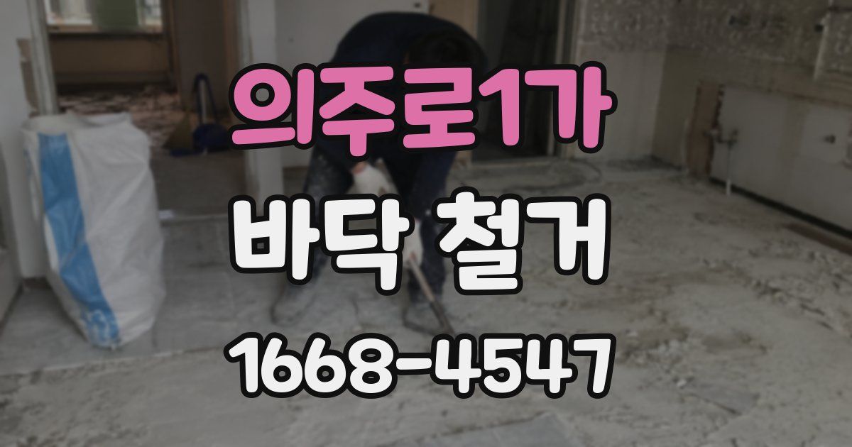 의주로1가 바닥 철거