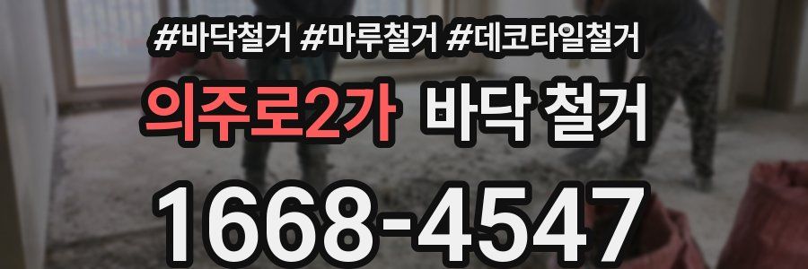 의주로2가 바닥 철거