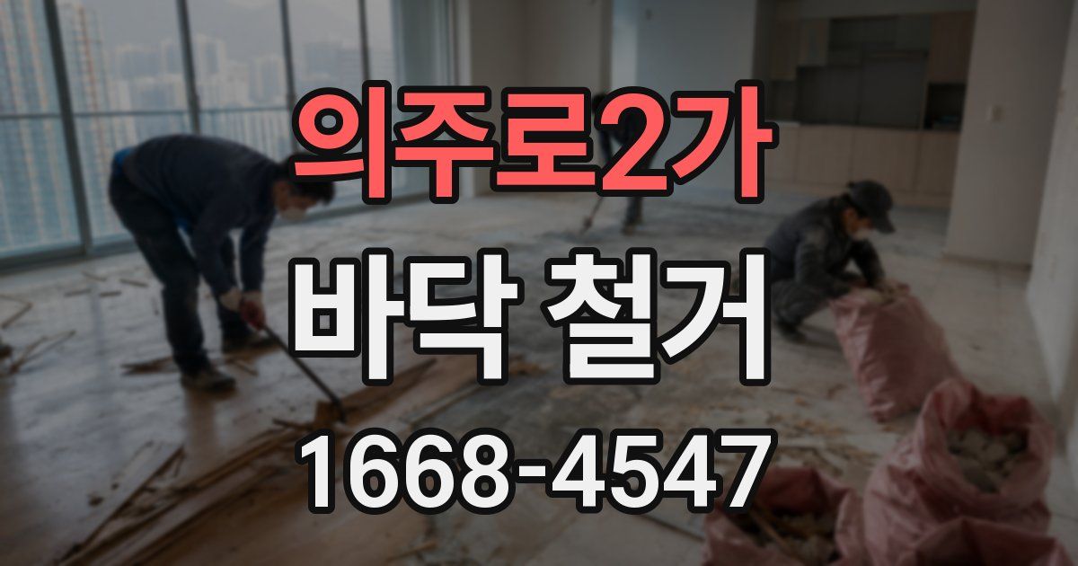 의주로2가 바닥 철거
