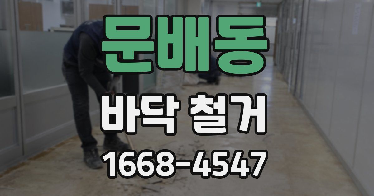 문배동 바닥 철거