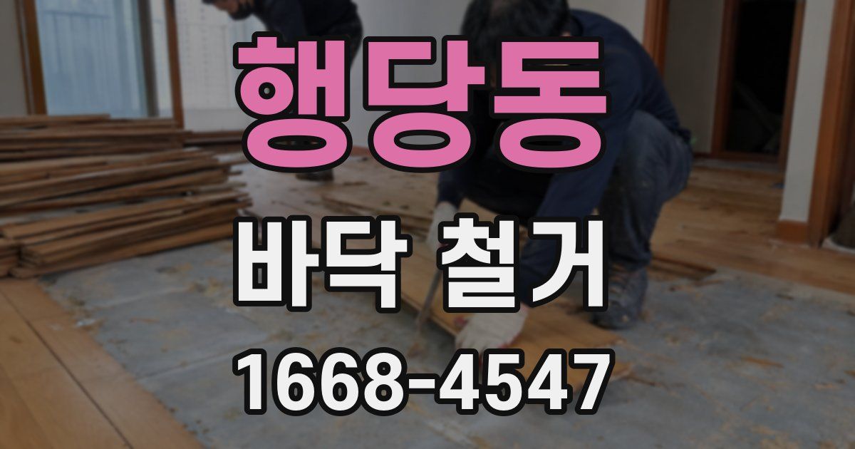 행당동 바닥 철거