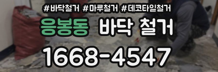 응봉동 바닥 철거