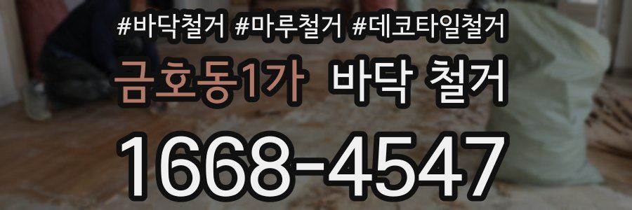 금호동1가 바닥 철거