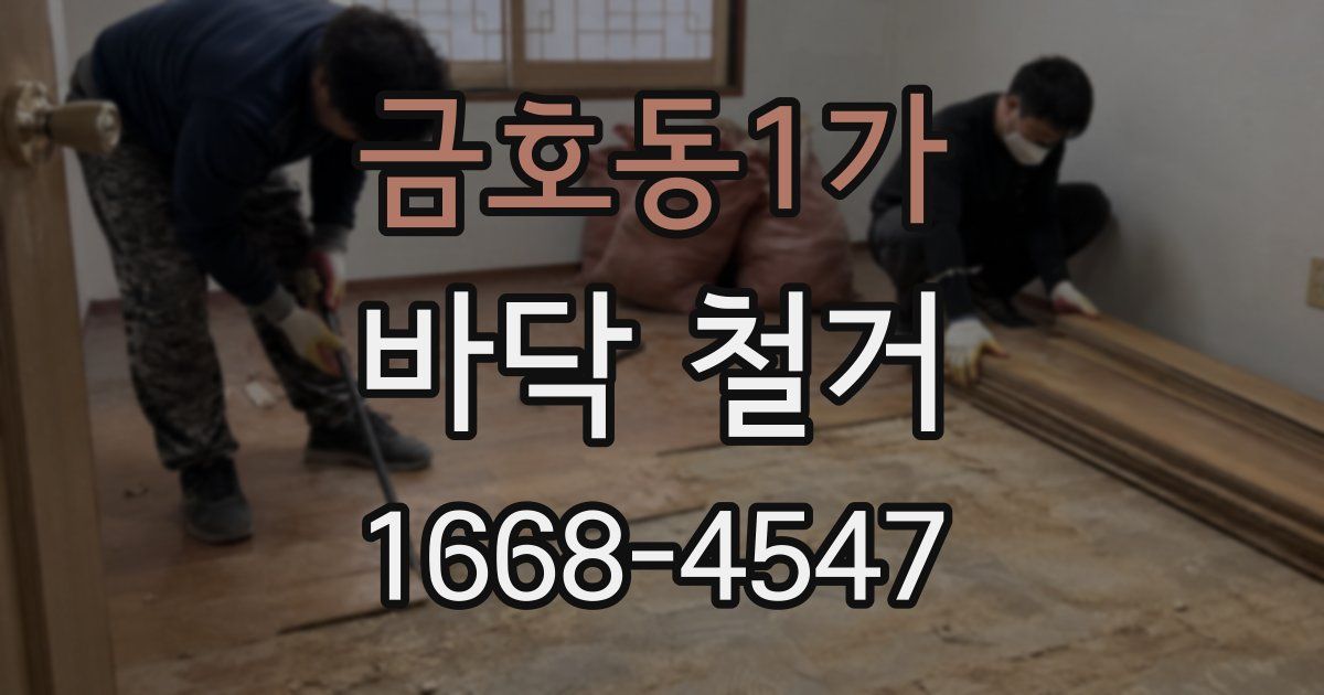 금호동1가 바닥 철거