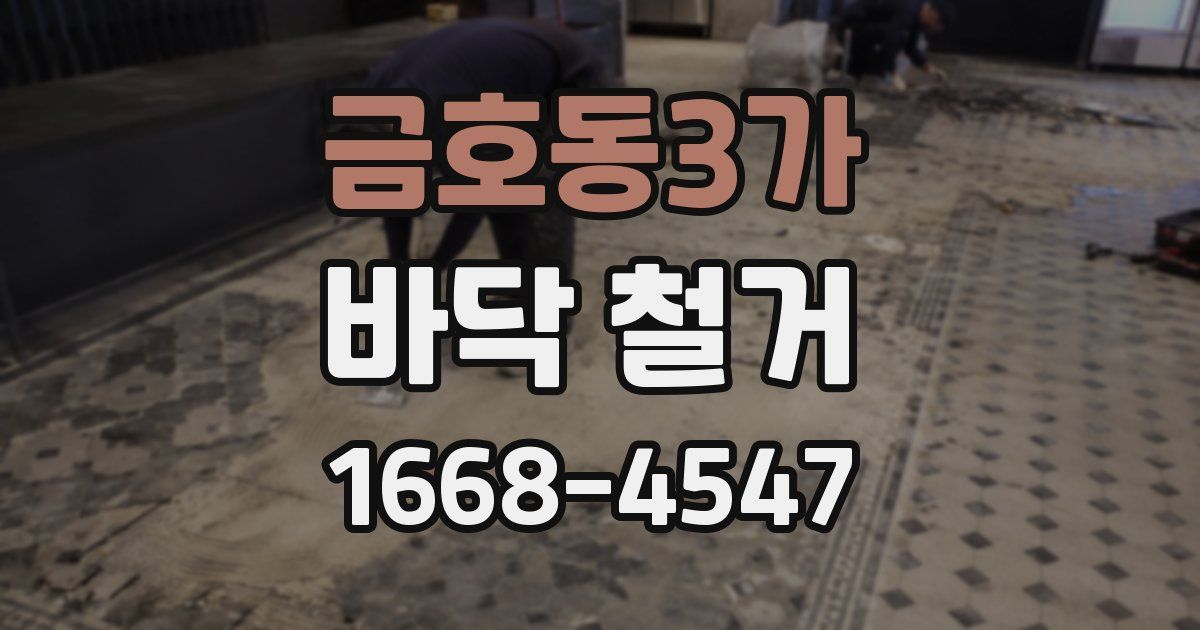 금호동3가 바닥 철거