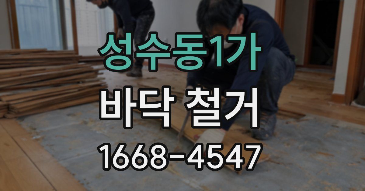 성수동1가 바닥 철거