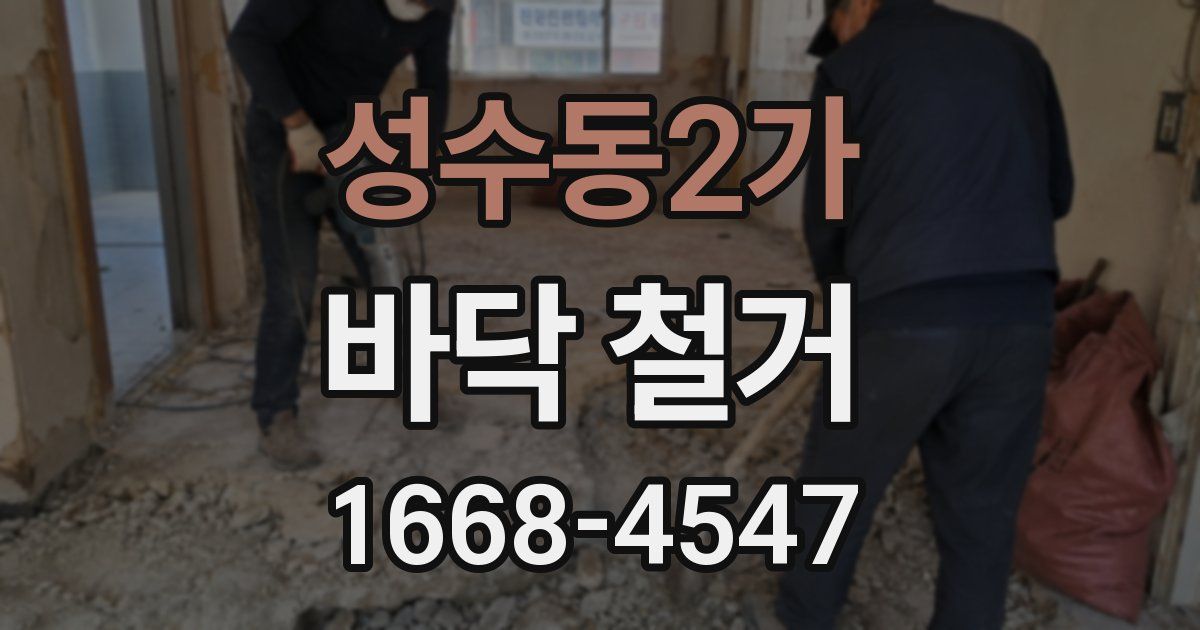 성수동2가 바닥 철거