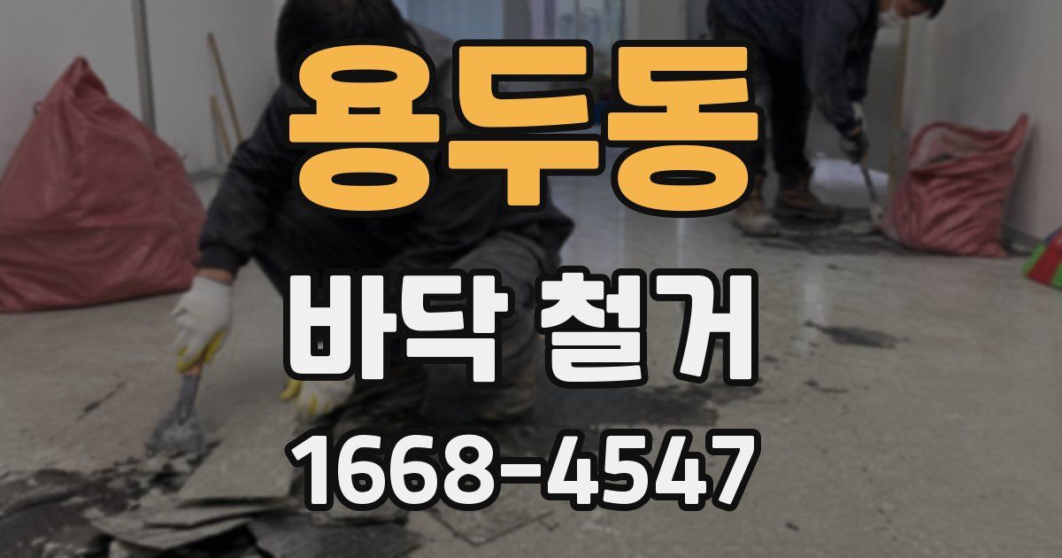 용두동 바닥 철거