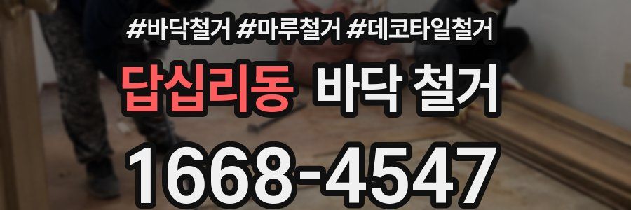 답십리동 바닥 철거