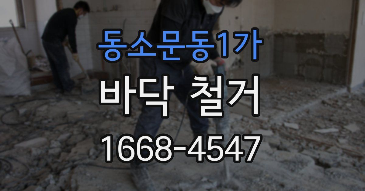 동소문동1가 바닥 철거
