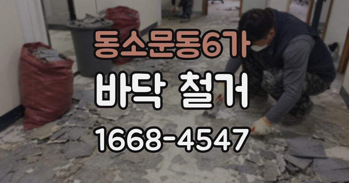 동소문동6가 바닥 철거