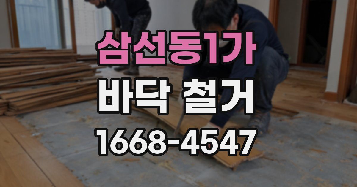 삼선동1가 바닥 철거