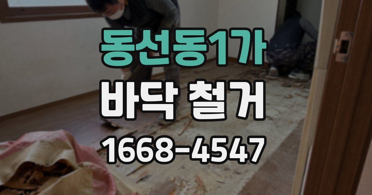 동선동1가 바닥 철거