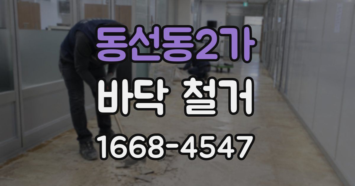 동선동2가 바닥 철거