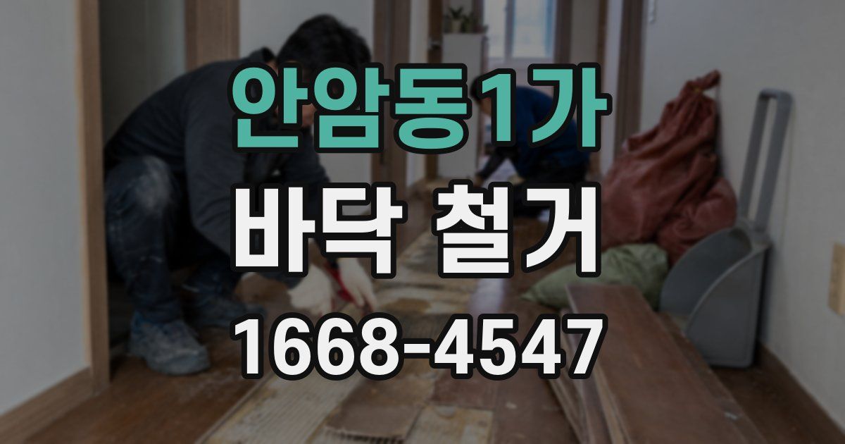 안암동1가 바닥 철거