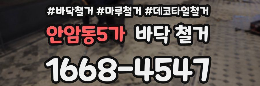 안암동5가 바닥 철거